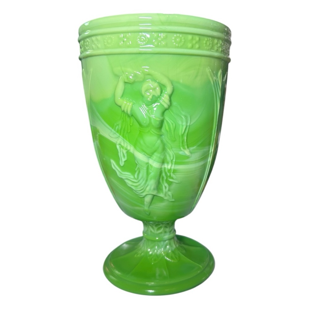 Fenton CHAMELEON Green Dancing Ladies Vase (EUC) - Picture 5 of 16